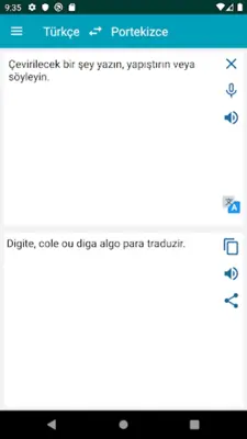 PT-TR Translator android App screenshot 1